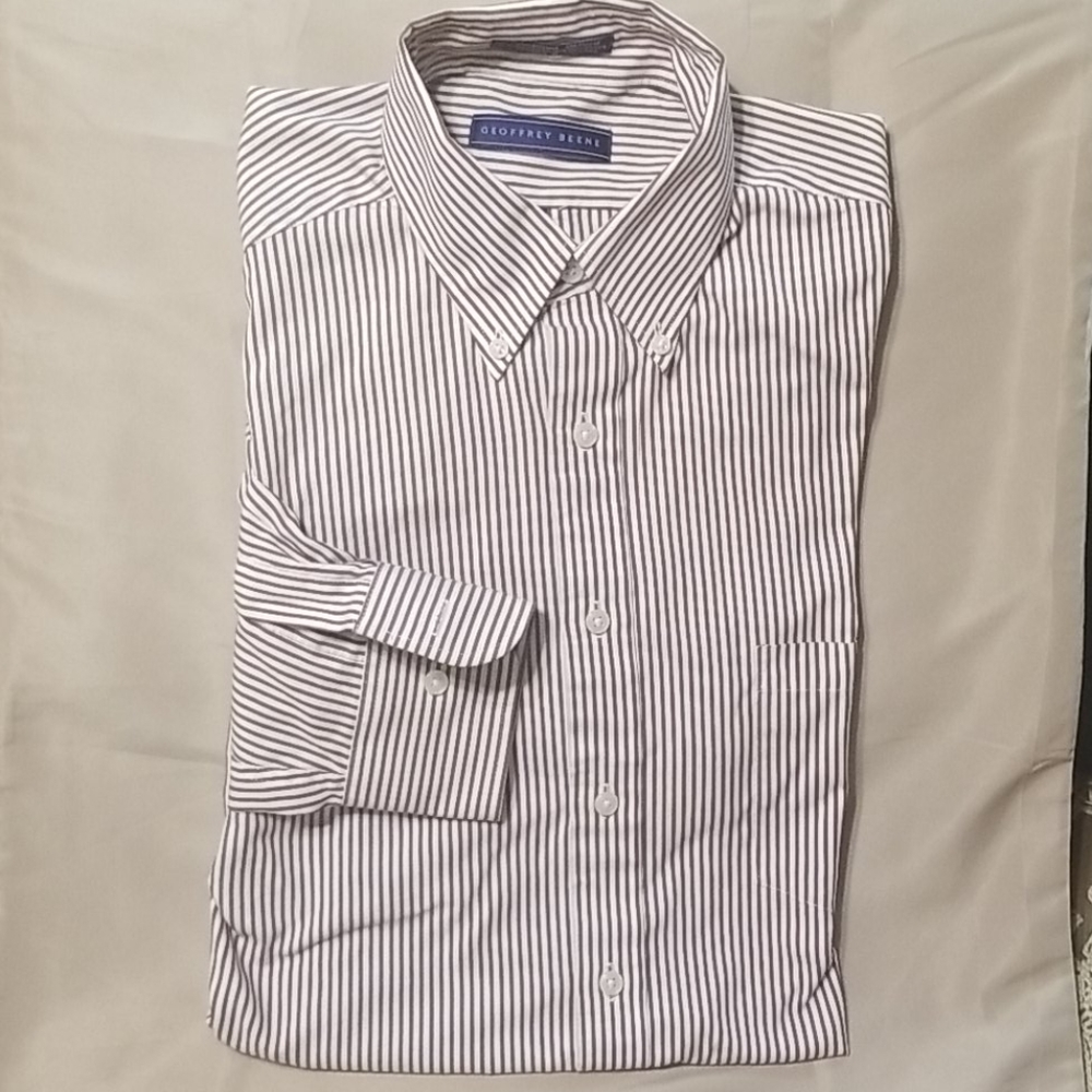 Geoffrey Beene Button Down Pinpoint Oxford 15-32.5